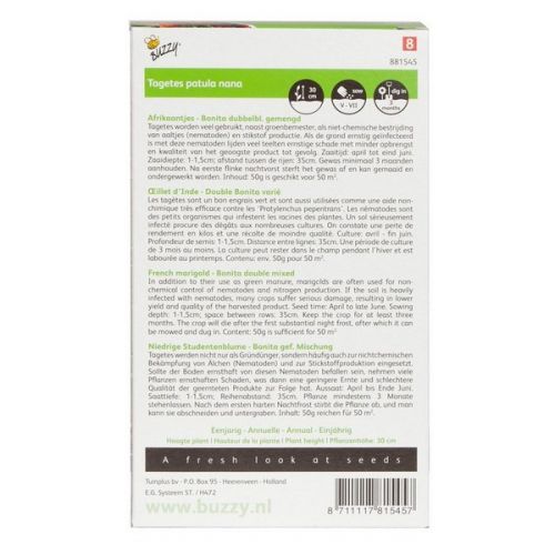 Buzzy® Groenbemester Tagetes 50 gram (8) - afbeelding 2