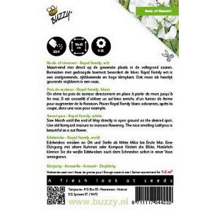 Buzzy® Lathyrus, Reuk- of siererwt Royal Family Wit - afbeelding 2