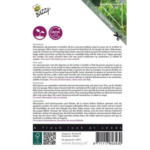 Buzzy® Microgreens Peashoots - afbeelding 3