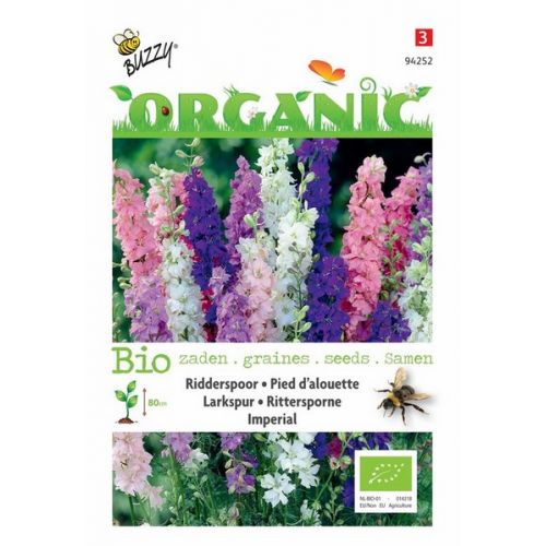 Buzzy® Organic Delphinium, Ridderspoor Imperial (BIO) - afbeelding 1