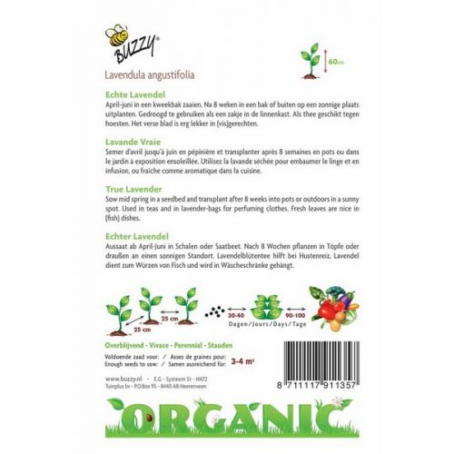 Buzzy® Organic EcHortitopse Lavendel  (BIO) - afbeelding 2