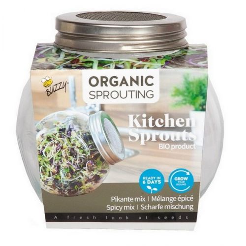 Buzzy® Organic Spruitgroente Pikante Salade glazen pot (6) - afbeelding 2