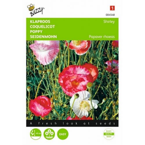 Buzzy® Papaver, Klaproos Shirley dubbelbloemig gemengd - afbeelding 2