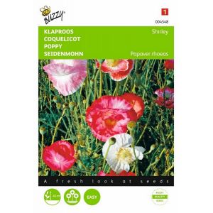 Buzzy® Papaver, Klaproos Shirley dubbelbloemig gemengd - afbeelding 2