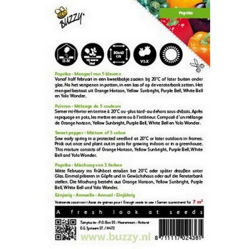 Buzzy® Paprika 5 Kleurenmengsel - afbeelding 2