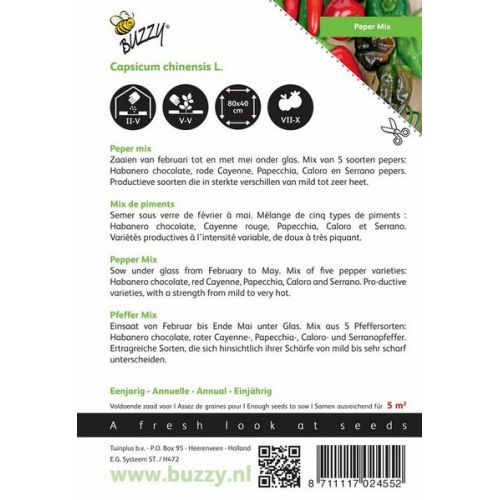 Buzzy® Peper Mixed 5 soorten - afbeelding 2