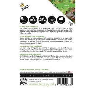 Buzzy® Pluksla Red Salad Bowl, Rode Eikenblad - afbeelding 2