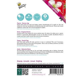 Buzzy® Poppies of the world, Papaver Deense Vlag - afbeelding 2