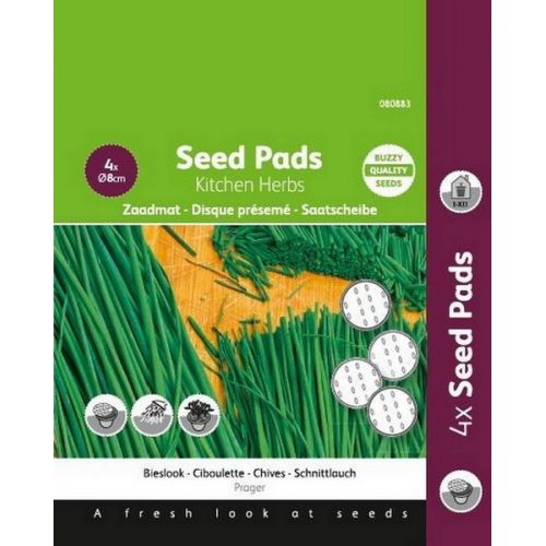 Buzzy® Seedpads Bieslook Prager 4xØ8cm - afbeelding 1