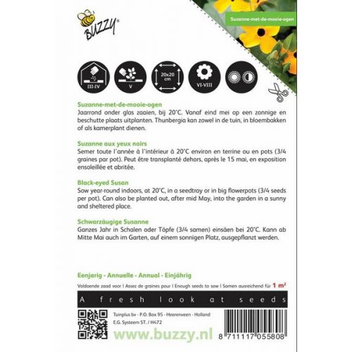 Buzzy® Thunbergia, Suzanne-met-de-mooie-ogen - afbeelding 2