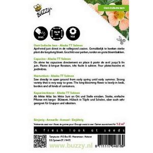 Buzzy® Tropaeolum, Oost-indische kers Alaska TT Salmon - afbeelding 2