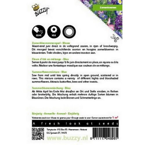 Buzzy® Zomerbloemen Blauwe Tinten - afbeelding 3