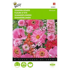 Buzzy® Zomerbloemen Roze en rood mengsel
