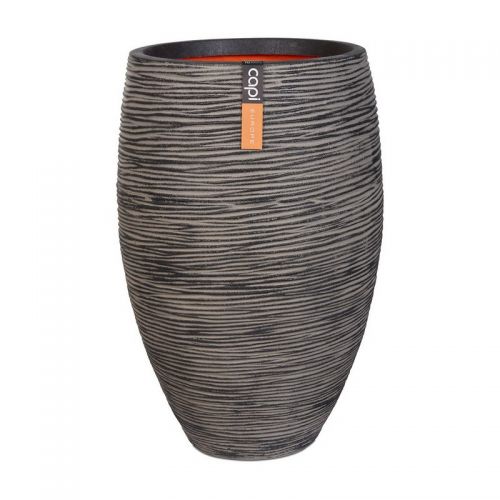 Capi vaas elegant deluxe rib nl 40x30 antraciet
