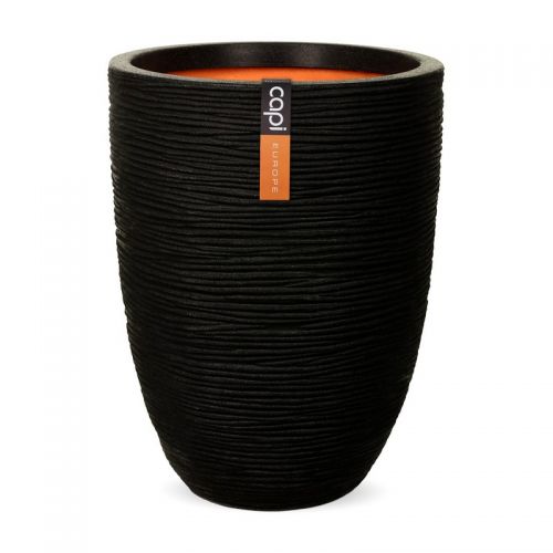 Capi vaas elegant laag rib nl 36x47 zwart