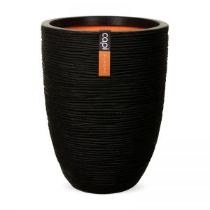 Capi vaas elegant laag rib nl 36x47 zwart