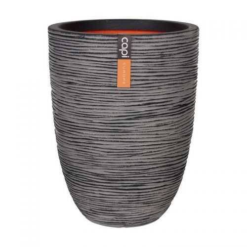Capi vaas elegant laag rib nl 46x58 antraciet