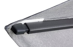 Platinum zweefparasol Challenger T² premium ø350 Faded black - afbeelding 7