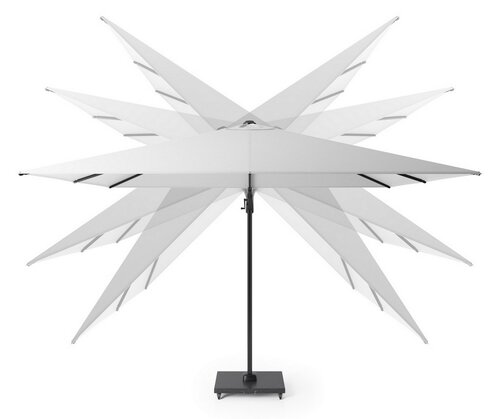 Platinum zweefparasol Challenger T² premium 350x260 Faded black - afbeelding 4