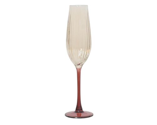Champagneglas glas - donker roze - Ø 7 cm - afbeelding 1