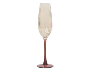 Champagneglas glas - donker roze - Ø 7 cm - afbeelding 1