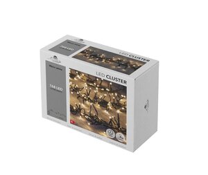 Clusterverlichting – 768 LED – 4,5 m – warm wit – binnen en buiten – met timer – dimbaar - afbeelding 2