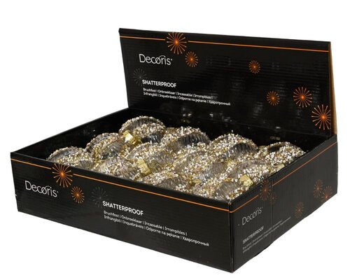 Decoris Bal PET - transparant - Ø 8 cm - afbeelding 2