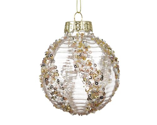 Decoris Bal PET - transparant - Ø 8 cm - afbeelding 1