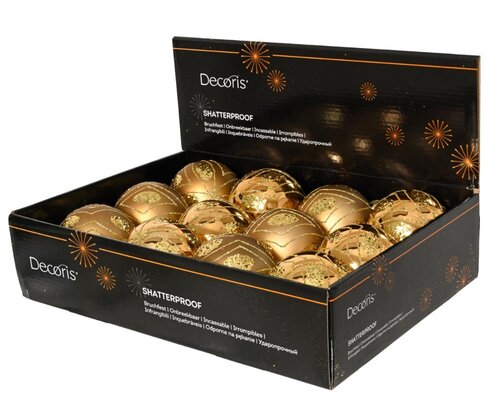 Decoris Bal polypropyleen - camel bruin - Ø 8 cm - afbeelding 2