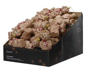 Decoris Beer kunststof - pecannoot bruin - 6,4 × 5 × 12,3 cm - afbeelding 2