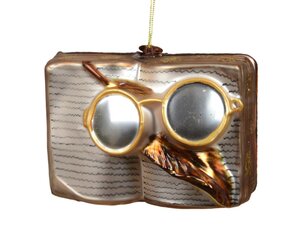 Decoris Boek glas - multi - 10 × 4,8 × 7,5 cm