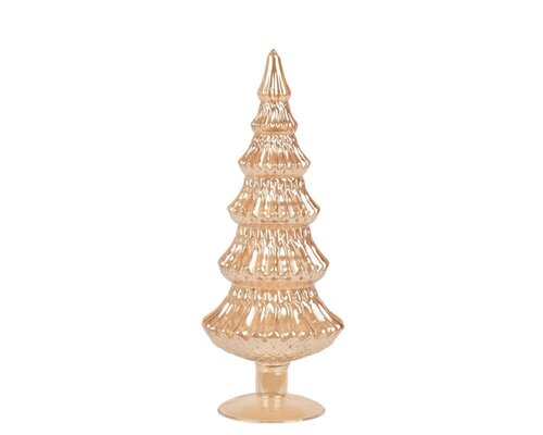 Decoris Boom glas - amber - Ø 14 cm