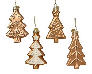 Decoris Boom glas - bruin/kleur(en) - 6 × 2 × 7 cm - afbeelding 1