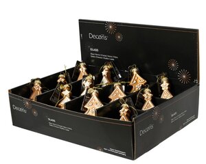 Decoris Boom glas - bruin/kleur(en) - 6 × 2 × 7 cm - afbeelding 2