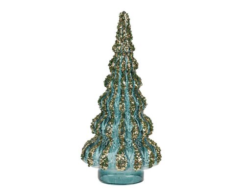 Decoris Boom glas - Emerald - Ø 12 cm