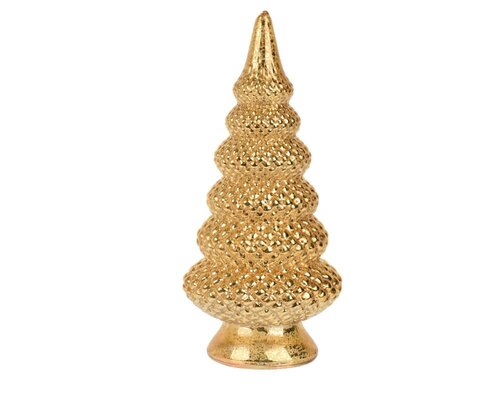 Decoris Boom glas - goud - Ø 12 cm