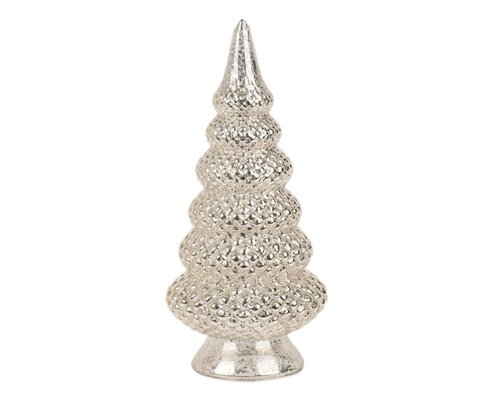 Decoris Boom glas - zilver - Ø 12 cm