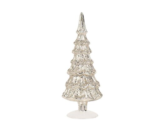 Decoris Boom glas - zilver - Ø 14 cm