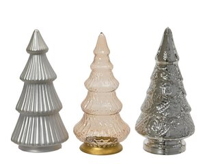 Decoris Boom glas - zilver - Ø 8,5 cm - afbeelding 1