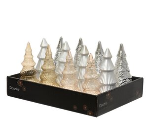 Decoris Boom glas - zilver - Ø 8,5 cm - afbeelding 2