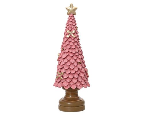 Decoris Boom polyresin - vintage roze - 12 × 12 × 36 cm