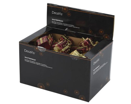 Decoris Cadeau kunststof - ossenbloed/kleur(en) - 5 × 5 × 6,8 cm - afbeelding 2