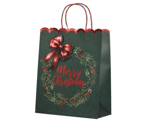Decoris Cadeautas papier - groen/kleur(en) - 18 × 10 × 23 cm