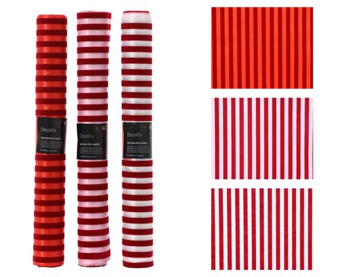 Decoris Decostof polyester - rood/kleur(en) - 120 × 35 × 0,01 cm - afbeelding 1