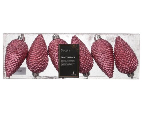 Decoris Dennenappel polystyreen - Bloesem roze - Ø 4,5 cm - afbeelding 1