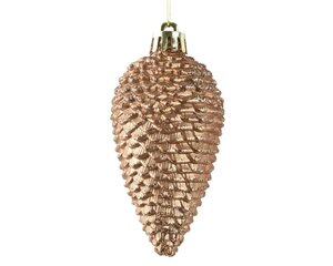 Decoris Dennenappel polystyreen - brandy - Ø 4,5 cm - afbeelding 2