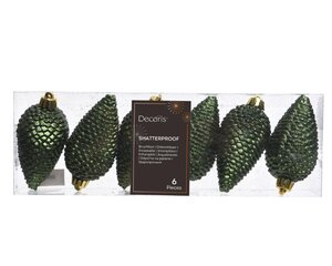 Decoris Dennenappel polystyreen - dennengroen - Ø 4,5 cm - afbeelding 1
