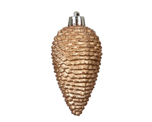 Decoris Dennenappel polystyreen - karamel bruin - Ø 4,5 cm - afbeelding 2