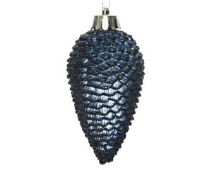 Decoris Dennenappel polystyreen - nachtblauw - Ø 4,5 cm - afbeelding 2