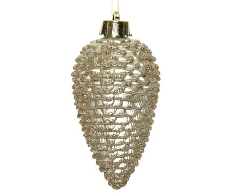 Decoris Dennenappel polystyreen - parel - Ø 4,5 cm - afbeelding 2